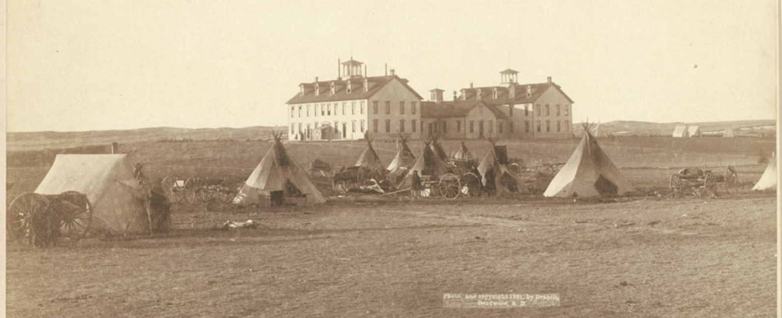 pine ridge school building in distance 1879